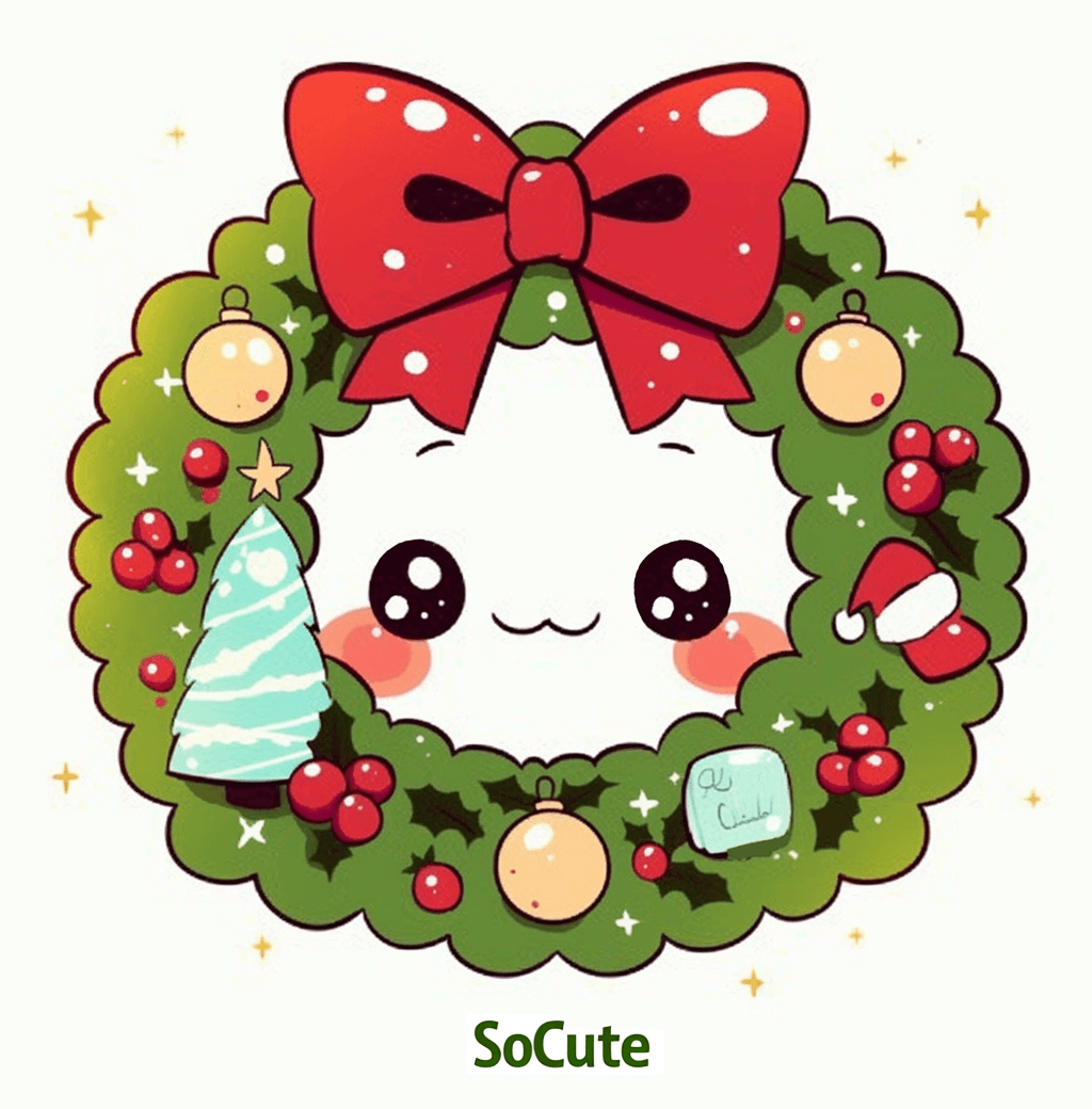 Christmas Wreath 095 original repeating artwork
