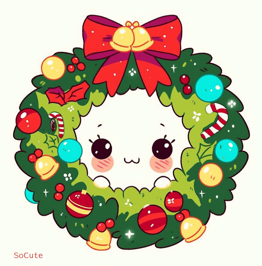 Christmas Wreath 299 original repeating artwork