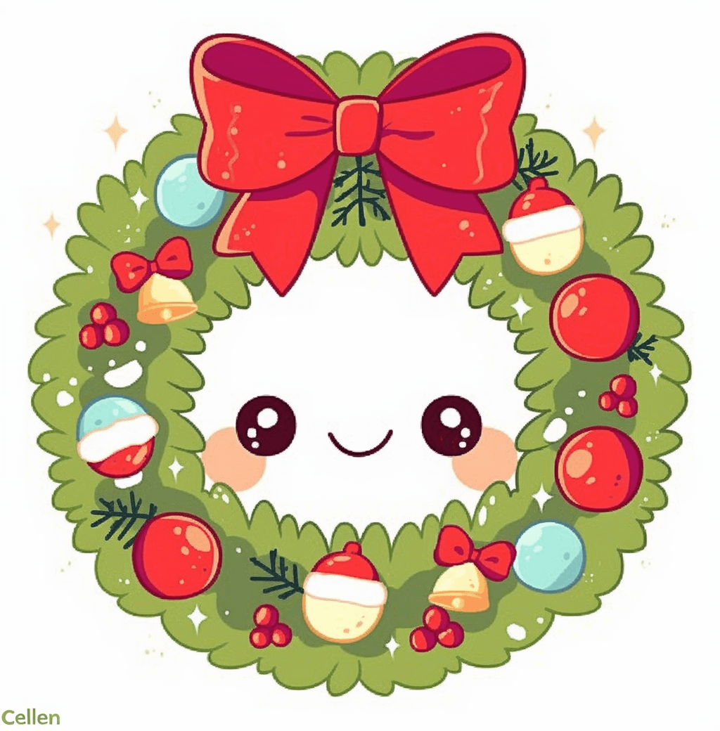 Christmas Wreath 106 original repeating artwork