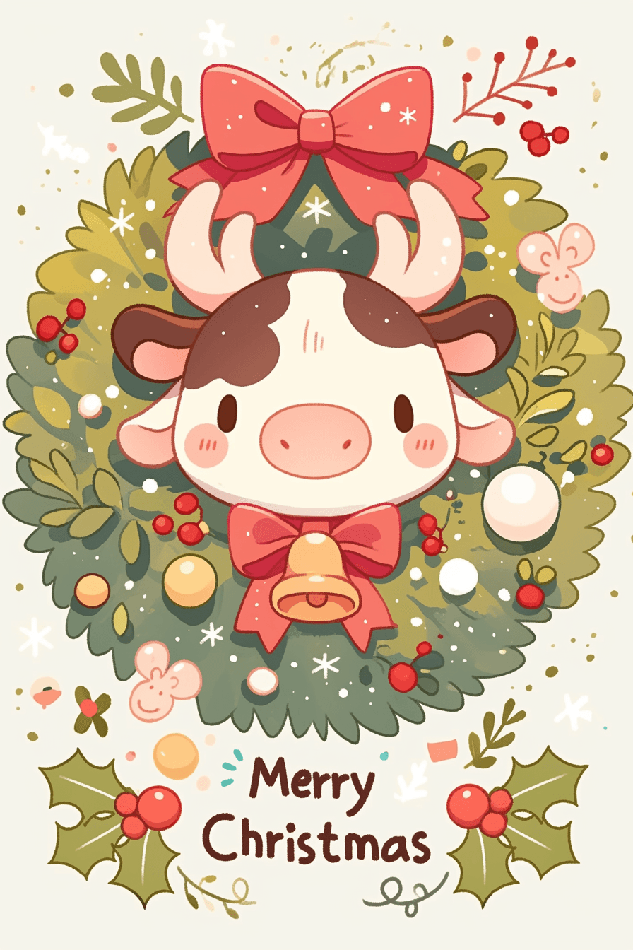 Christmas Wreath 296 original repeating artwork