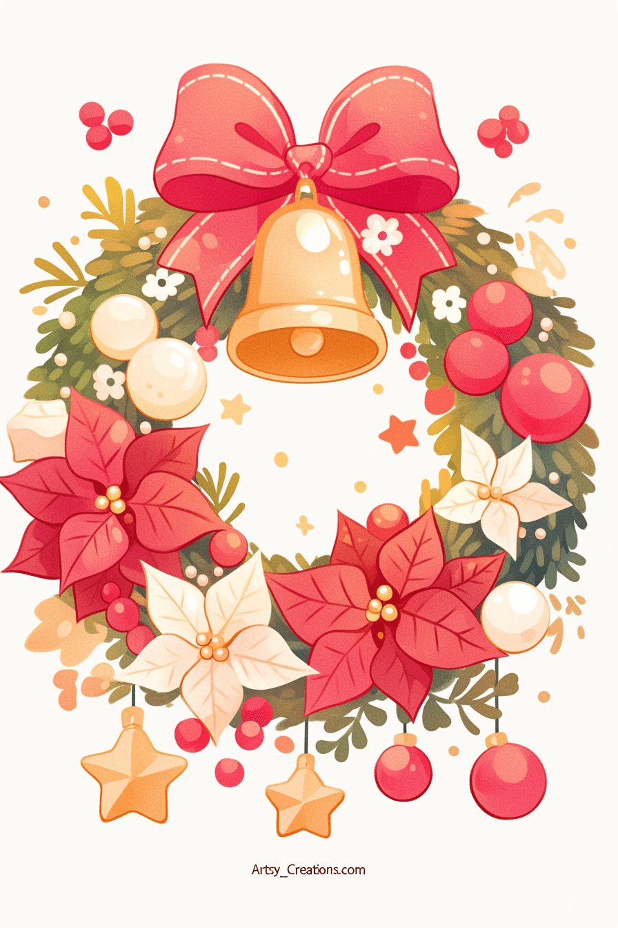 Christmas Wreath 047 original repeating artwork