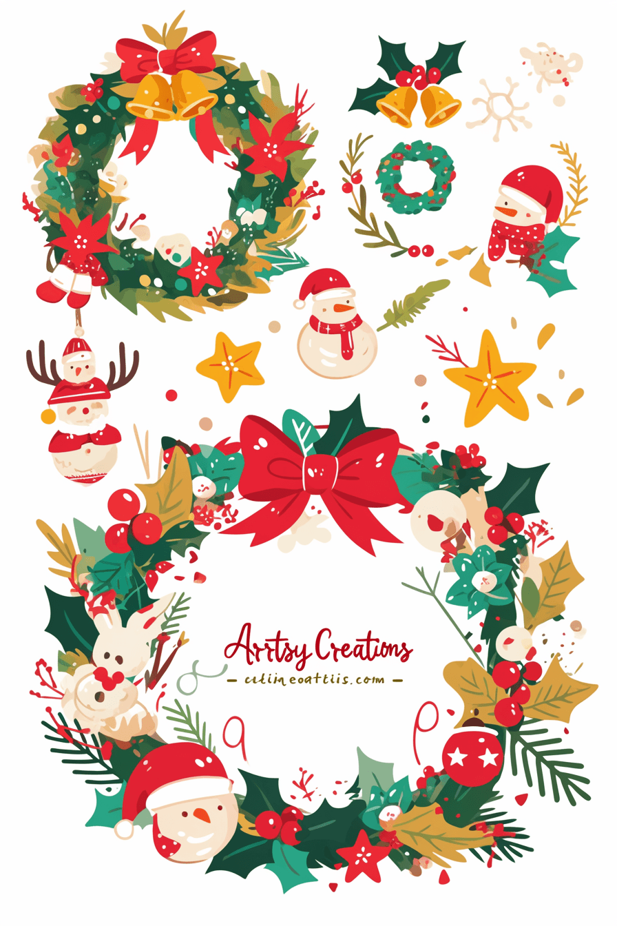 Christmas Wreath 030 original repeating artwork