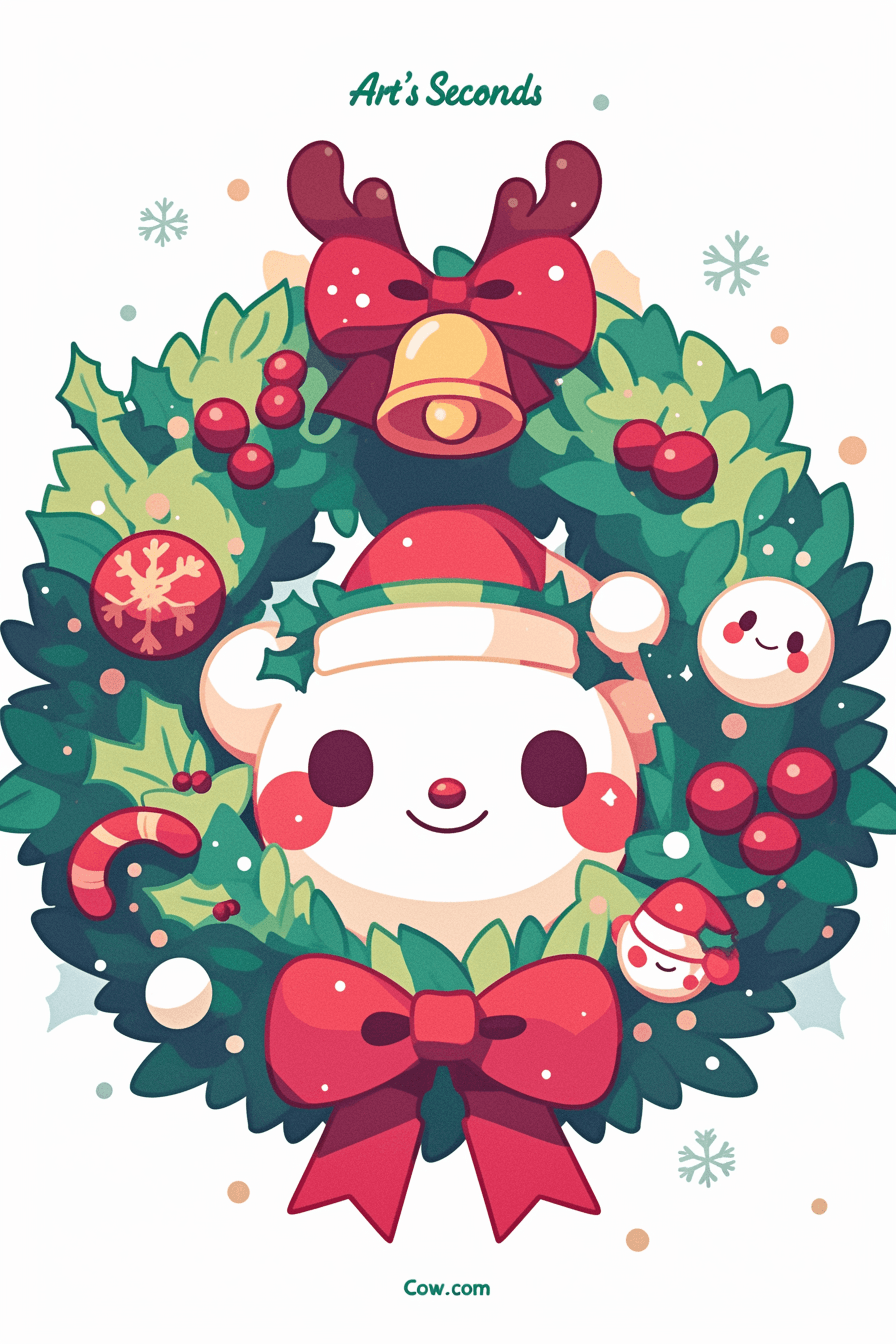 Christmas Wreath 102 original repeating artwork