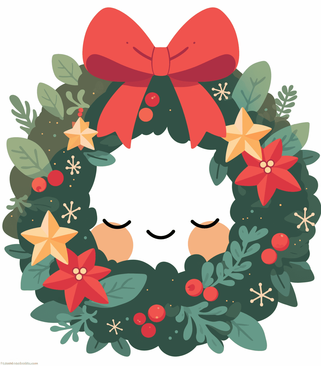 Christmas Wreath Path original repeating artwork