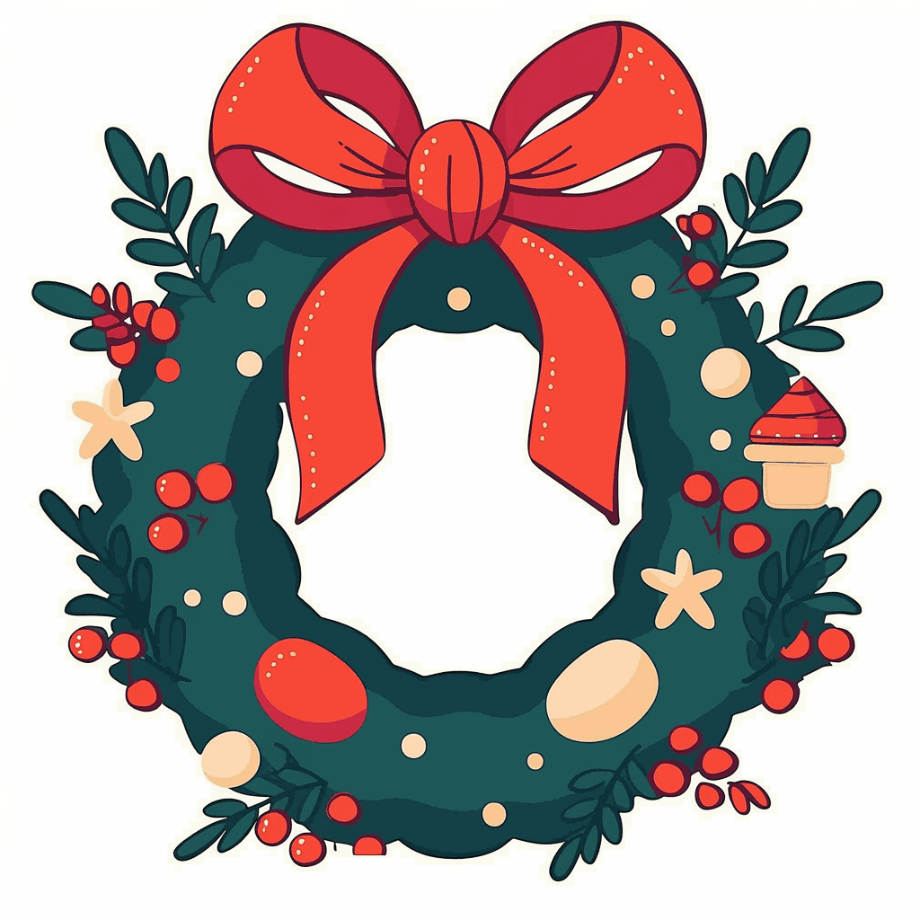 Christmas Wreath 058 original repeating artwork