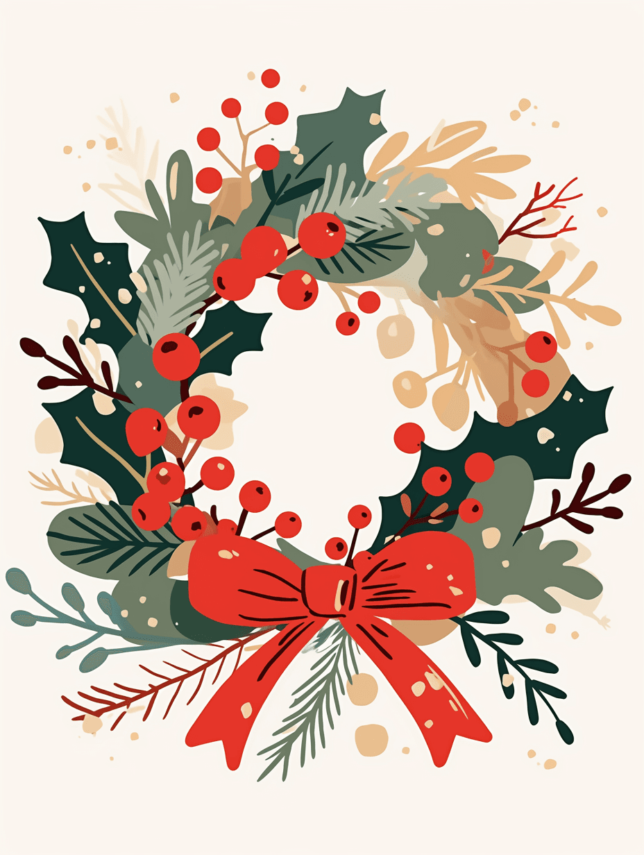 Christmas Wreath 298 original repeating artwork