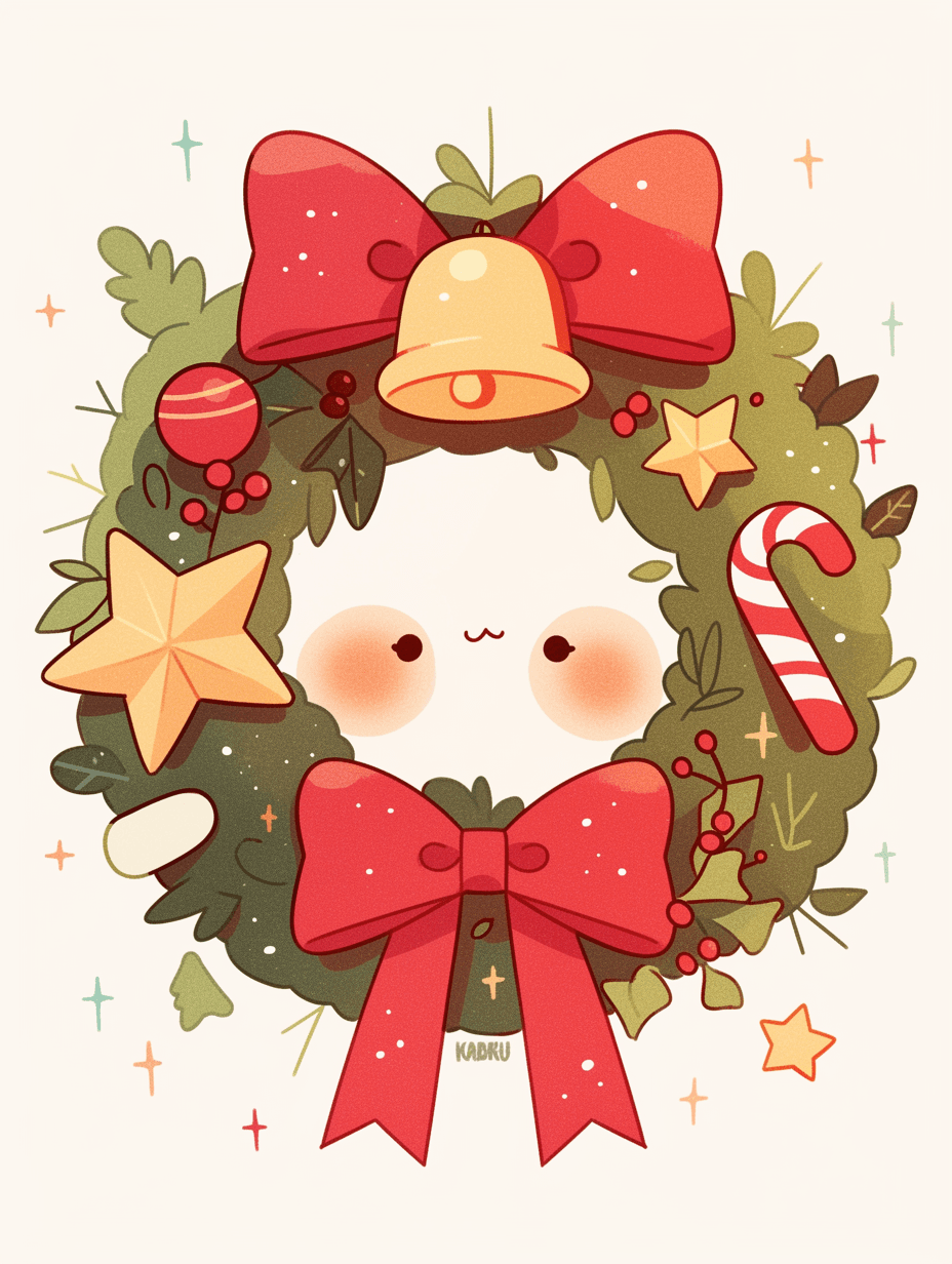 Christmas Wreath 100 original repeating artwork