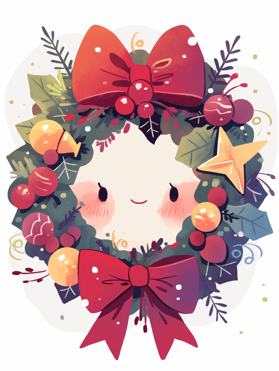 Christmas Wreath 092 original repeating artwork