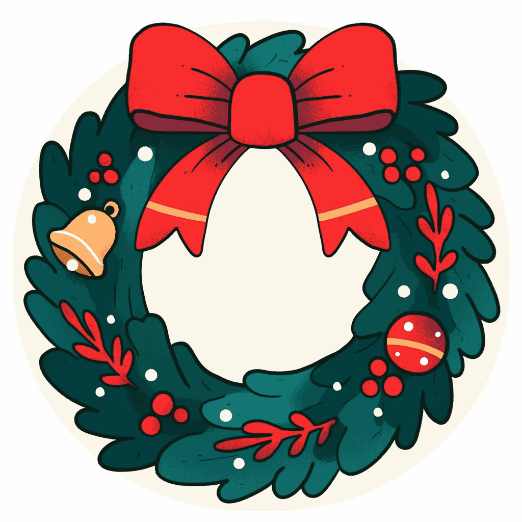 Christmas Wreath 075 original repeating artwork