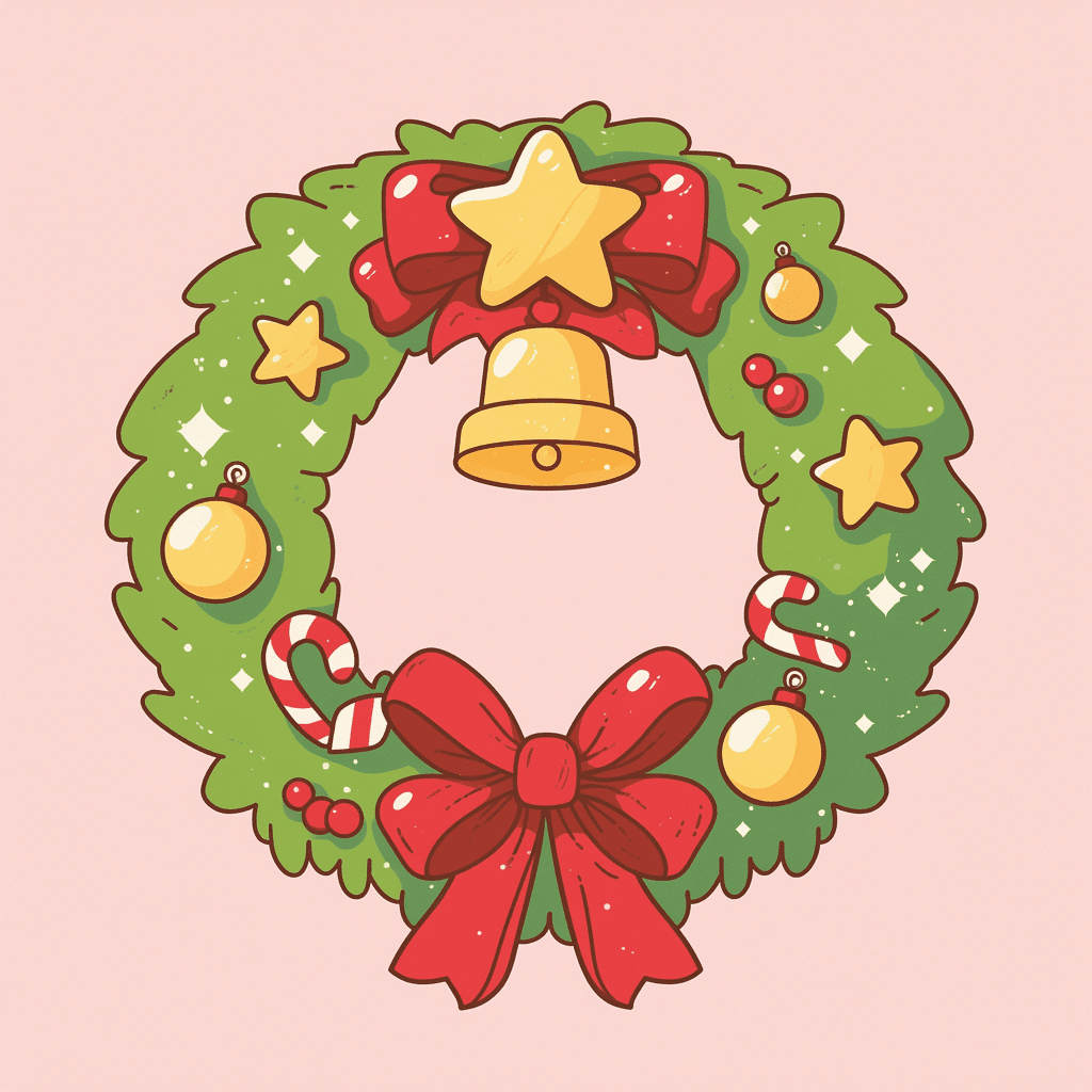 Christmas Wreath 091 original repeating artwork