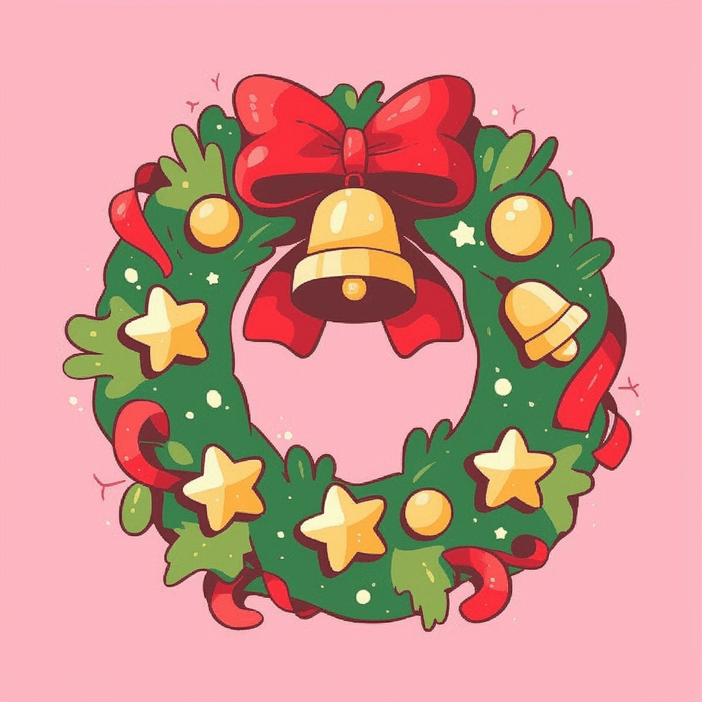 Christmas Wreath 088 original repeating artwork