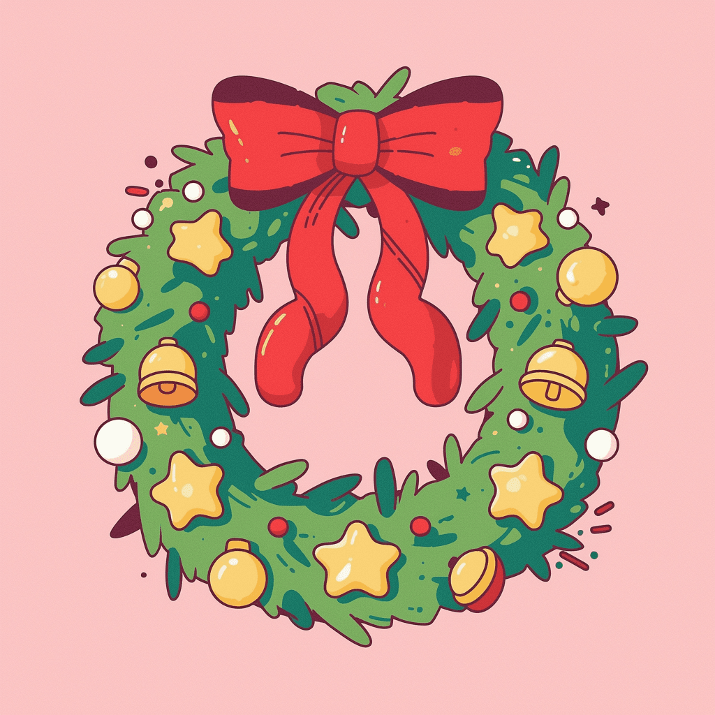 Christmas Wreath 151 original repeating artwork