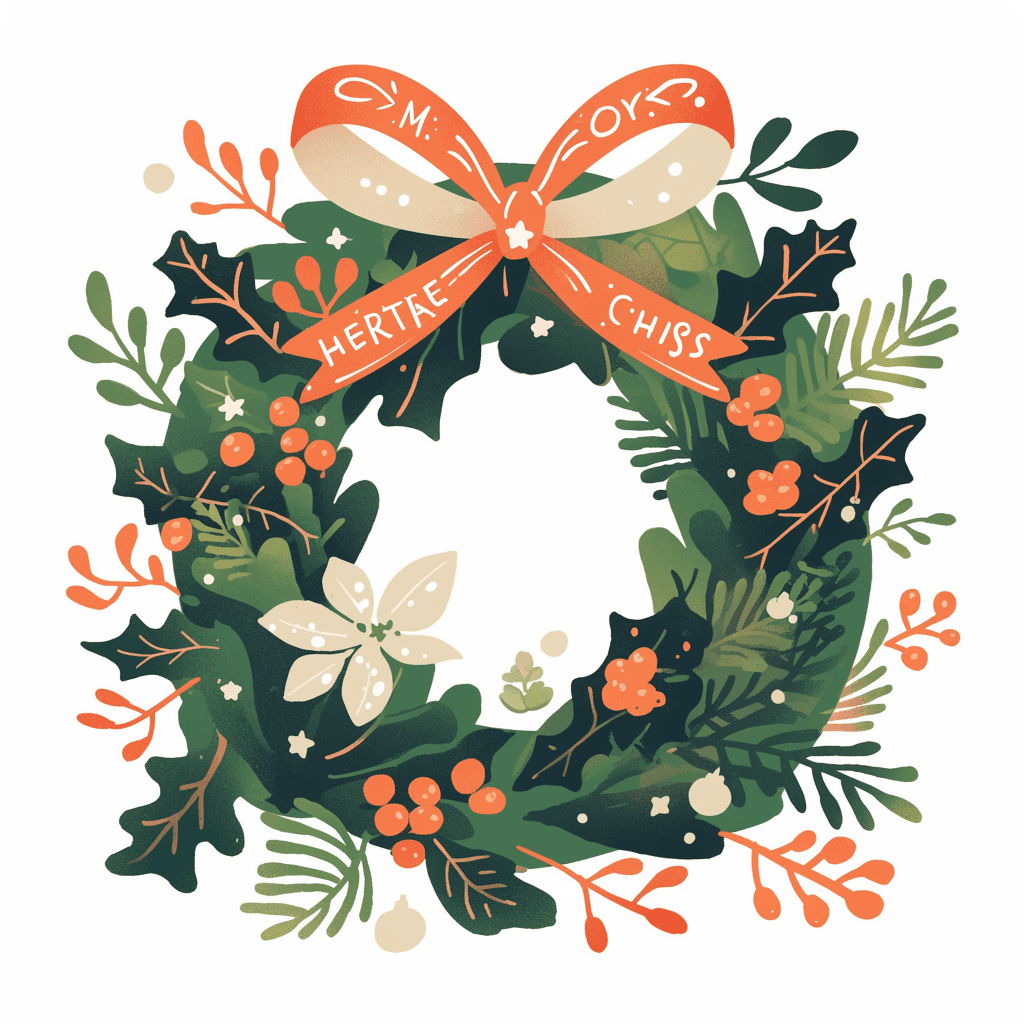 Christmas Wreath 099 original repeating artwork