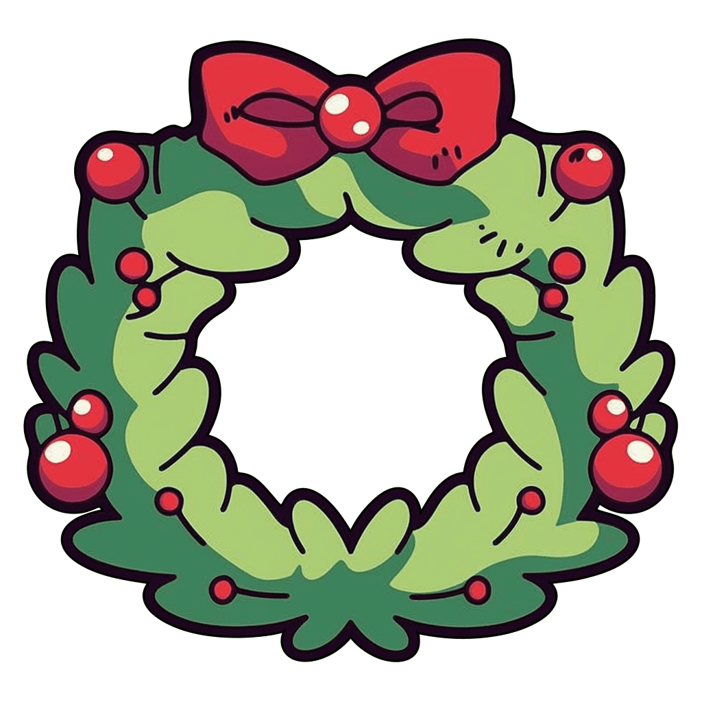 Christmas Wreath 069 original repeating artwork