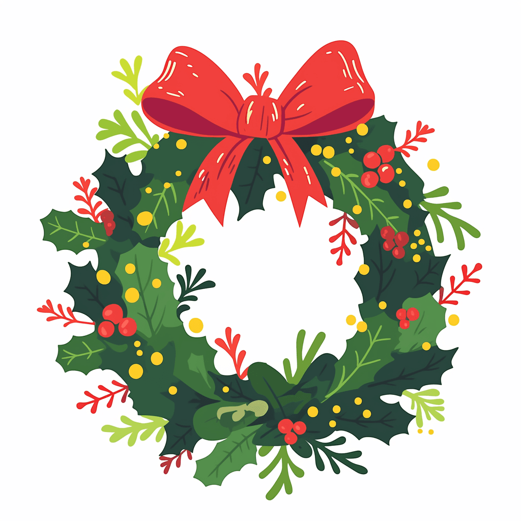 Christmas Wreath 052 original repeating artwork