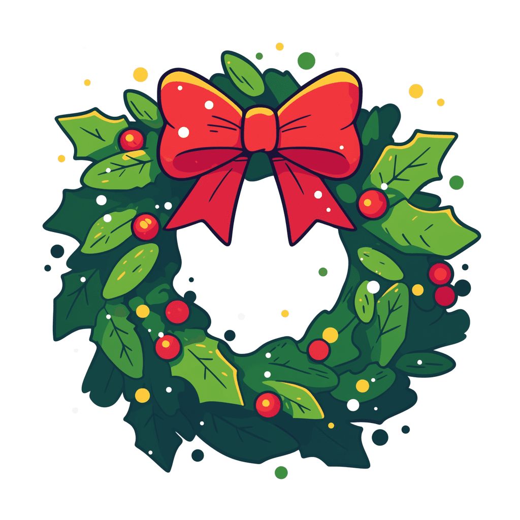 Christmas Wreath West original repeating artwork
