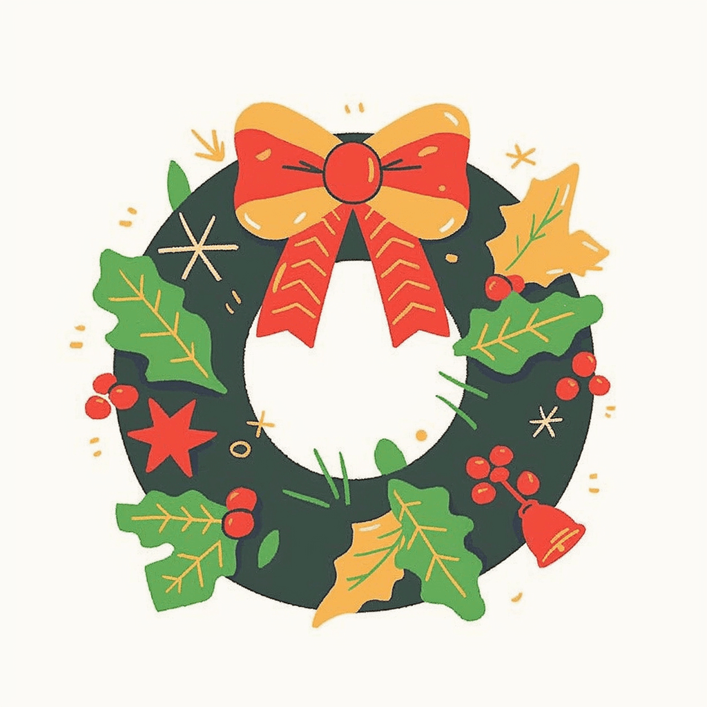 Christmas Wreath 237 original repeating artwork