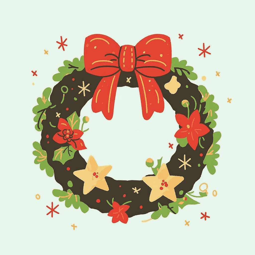Christmas Wreath 196 original repeating artwork