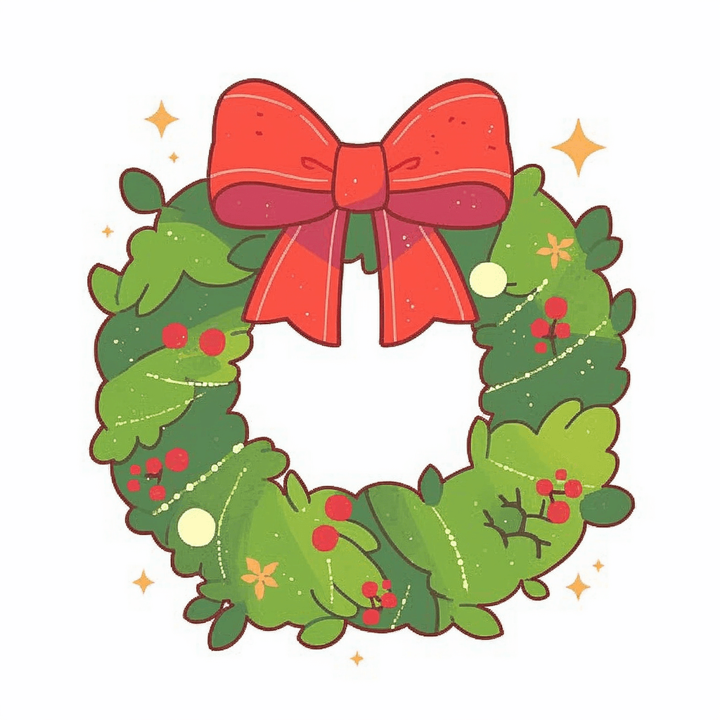 Christmas Wreath 252 original repeating artwork