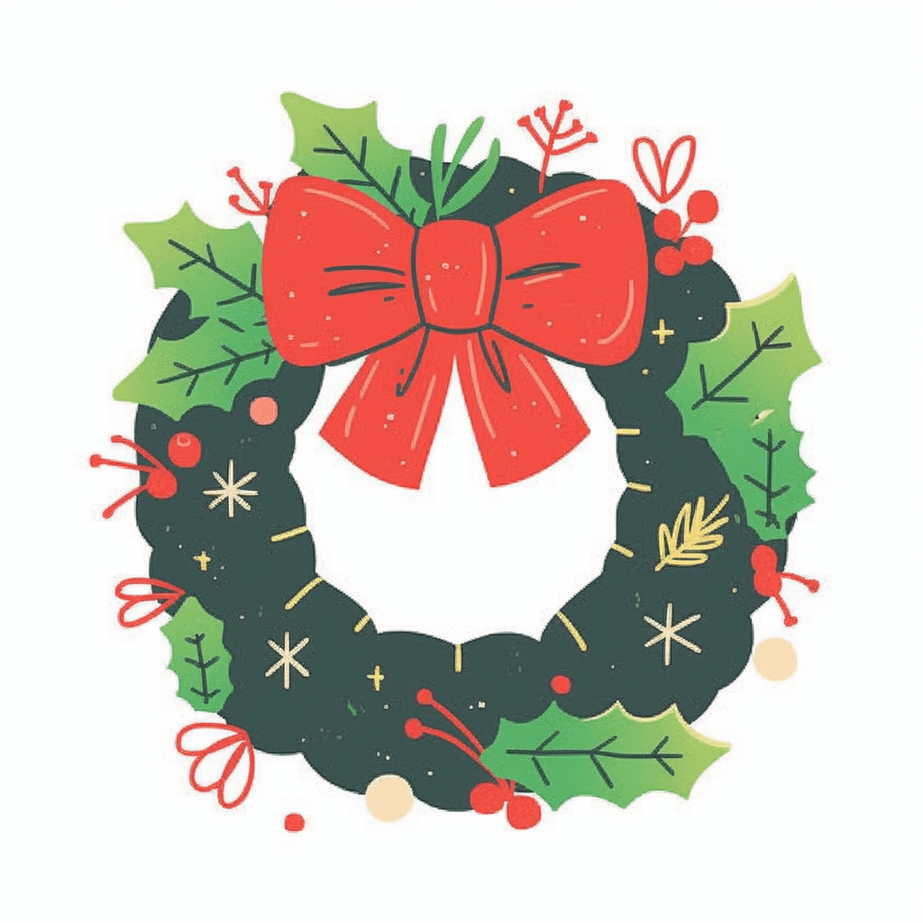Christmas Wreath 181 original repeating artwork