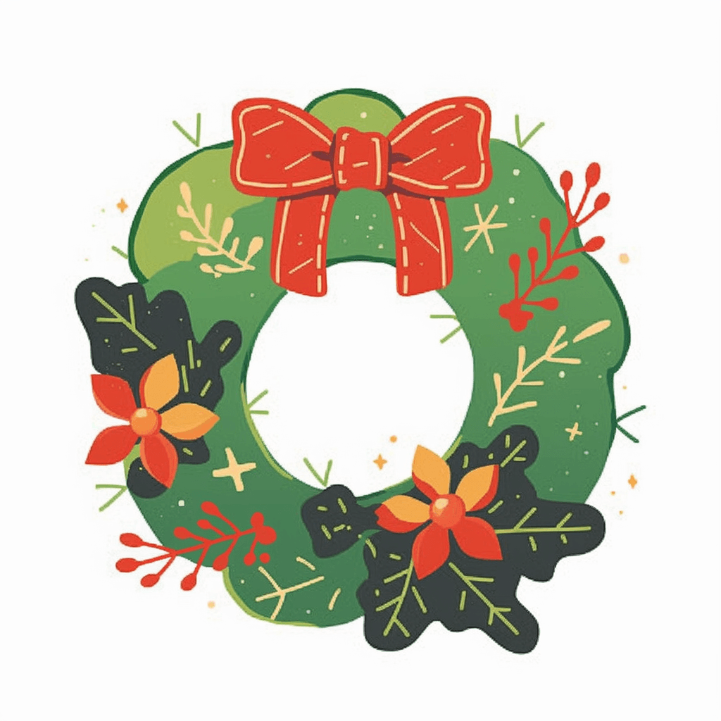 Christmas Wreath 266 original repeating artwork