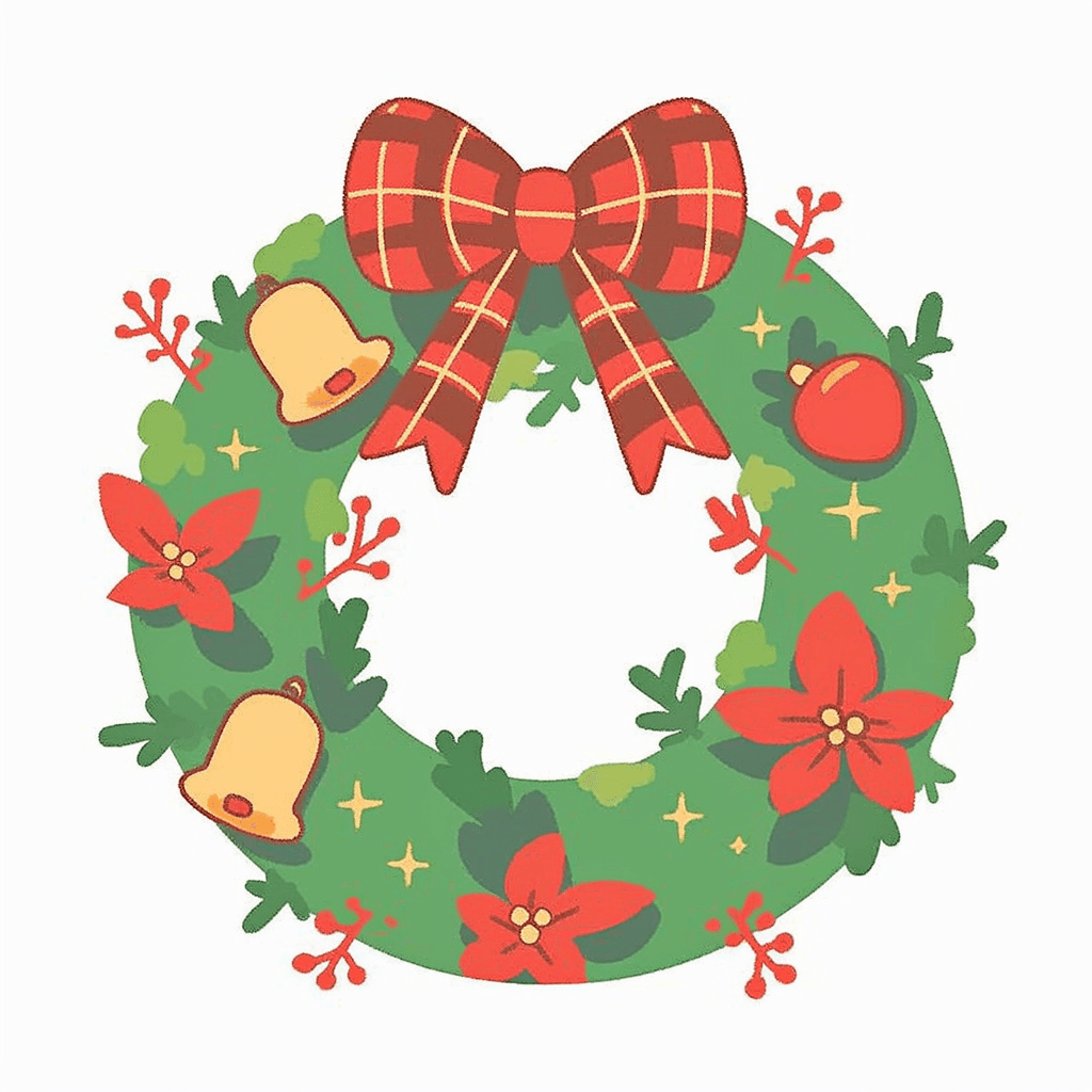 Christmas Wreath 043 original repeating artwork