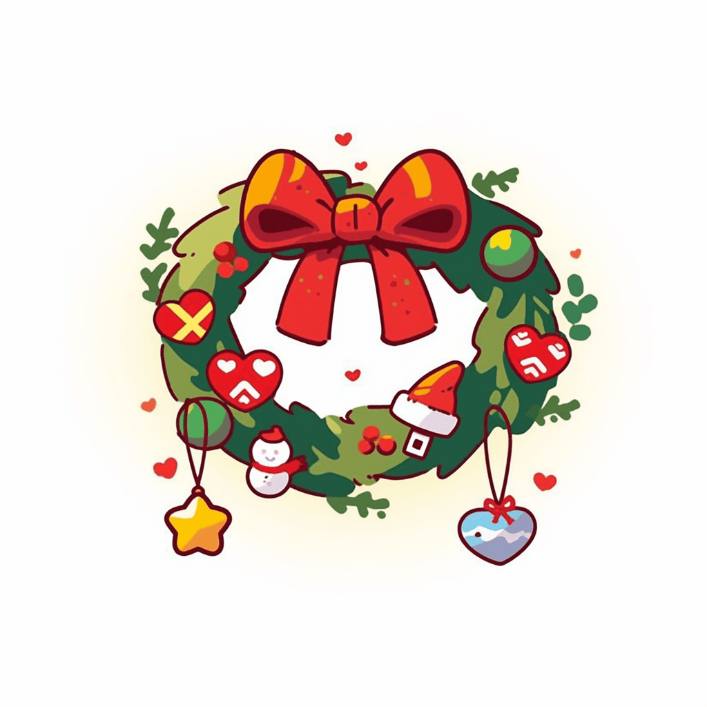 Christmas Wreath 201 original repeating artwork