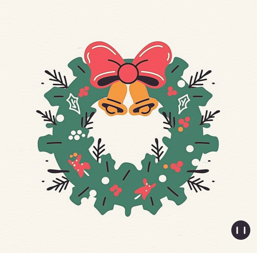 Christmas Wreath 022 original repeating artwork