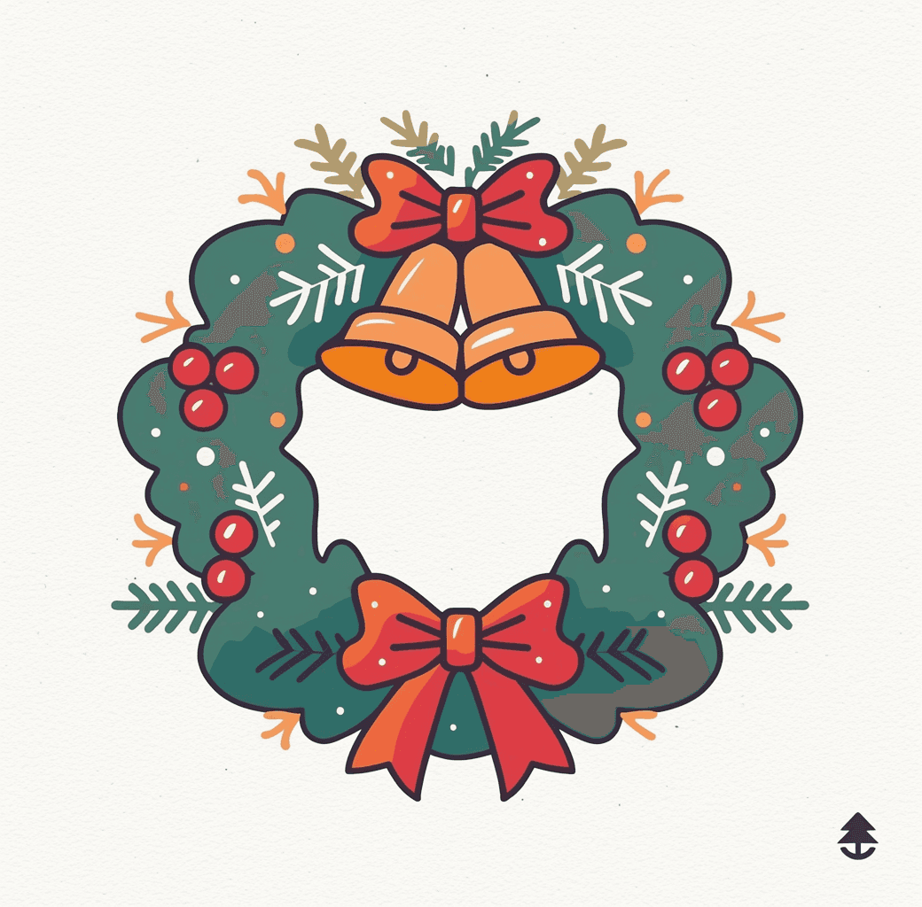 Christmas Wreath 157 original repeating artwork