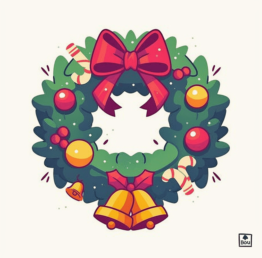 Christmas Wreath 133 original repeating artwork