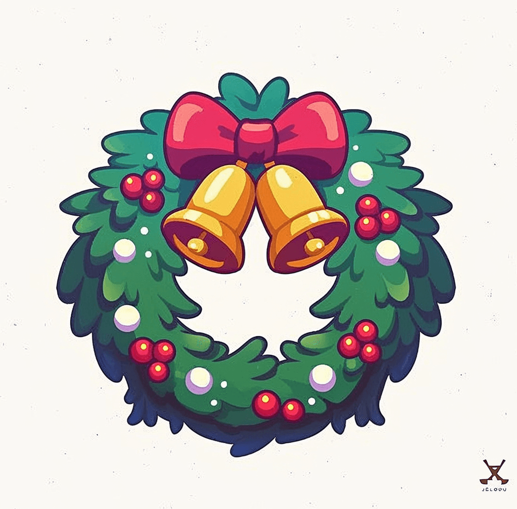 Christmas Wreath 132 original repeating artwork