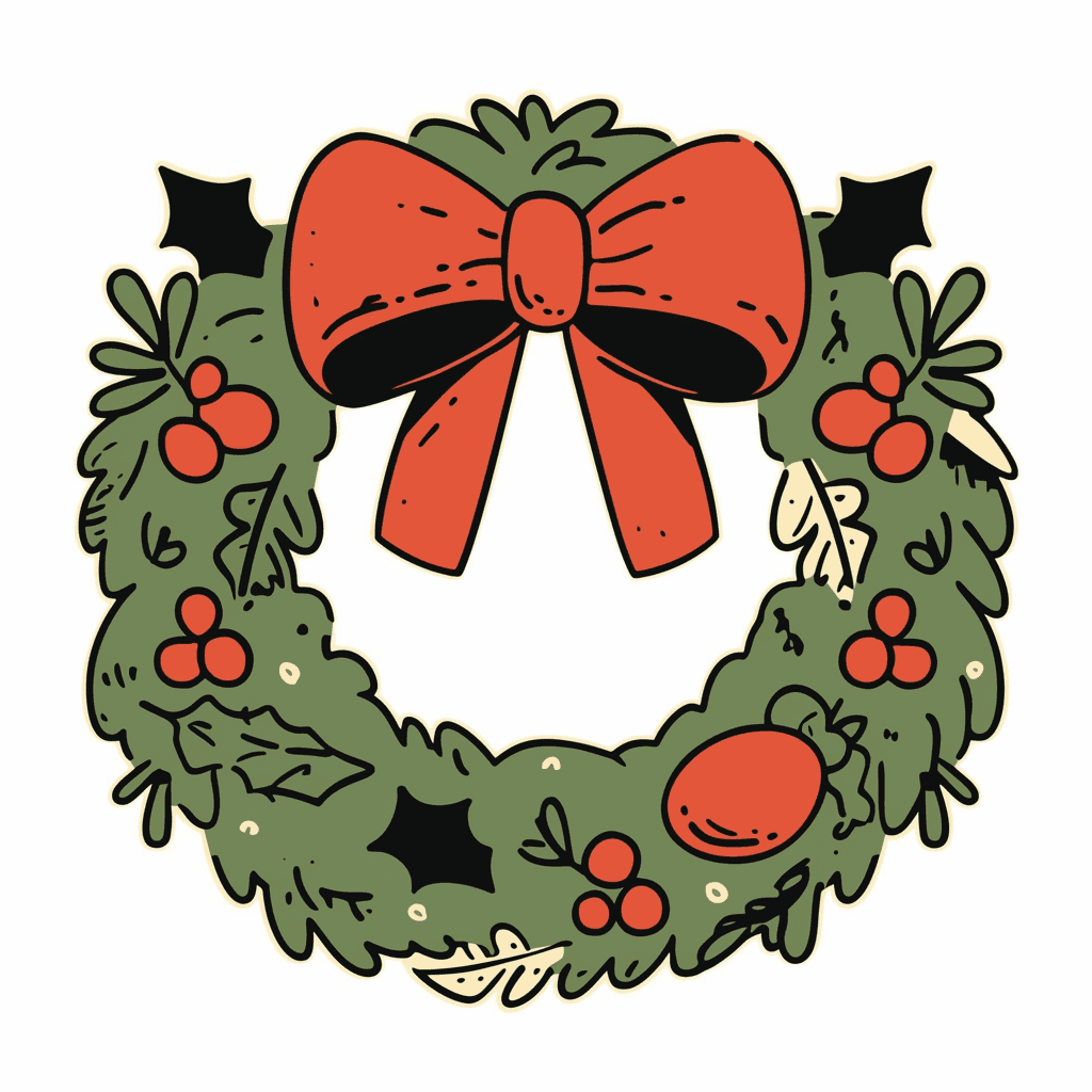 Christmas Wreath 081 original repeating artwork