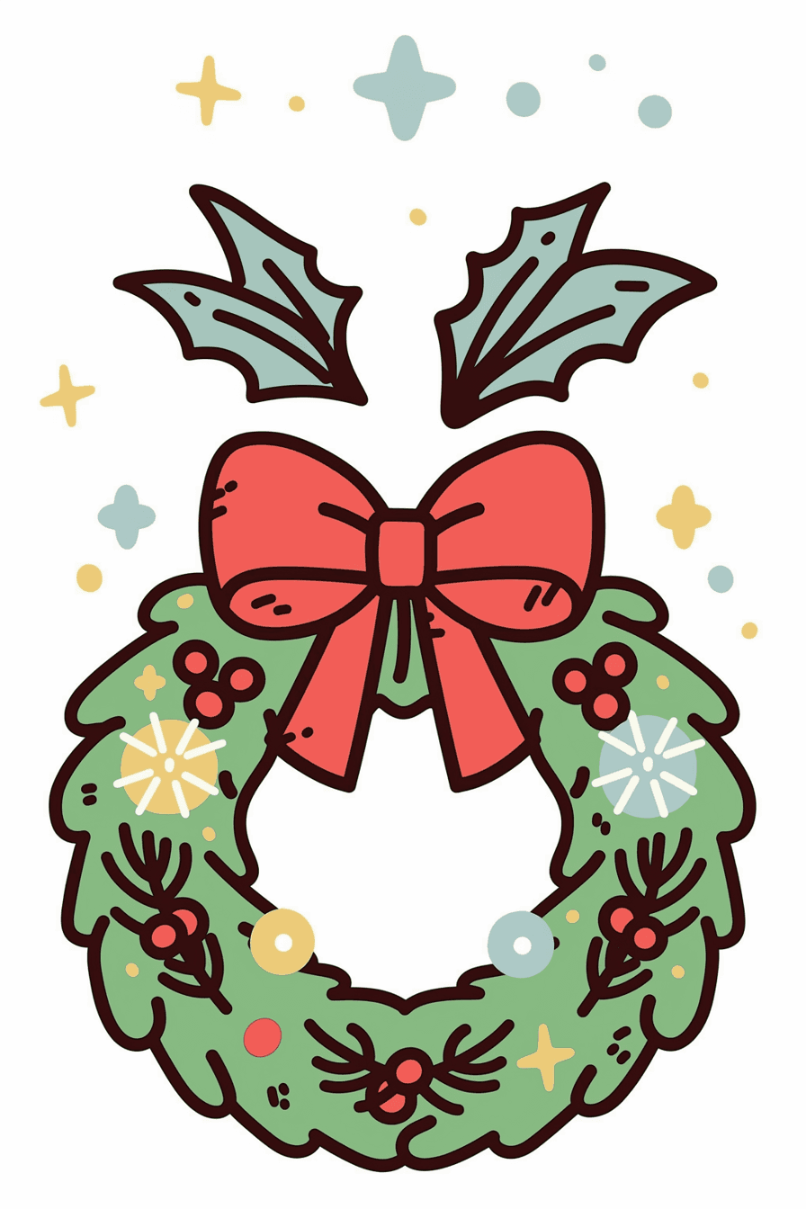 Christmas Wreath 193 original repeating artwork