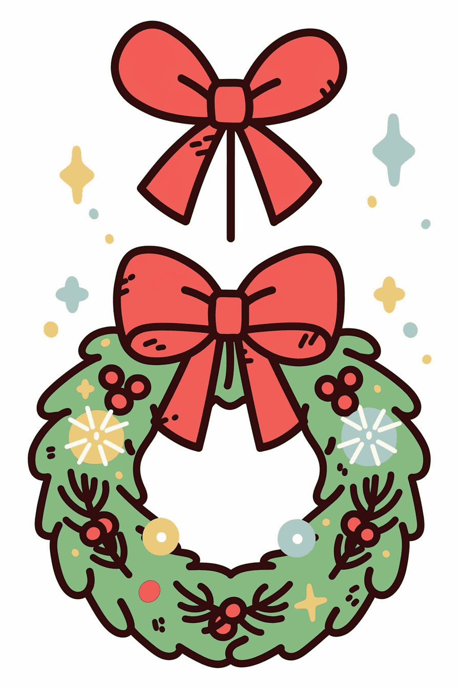 Christmas Wreath 279 original repeating artwork