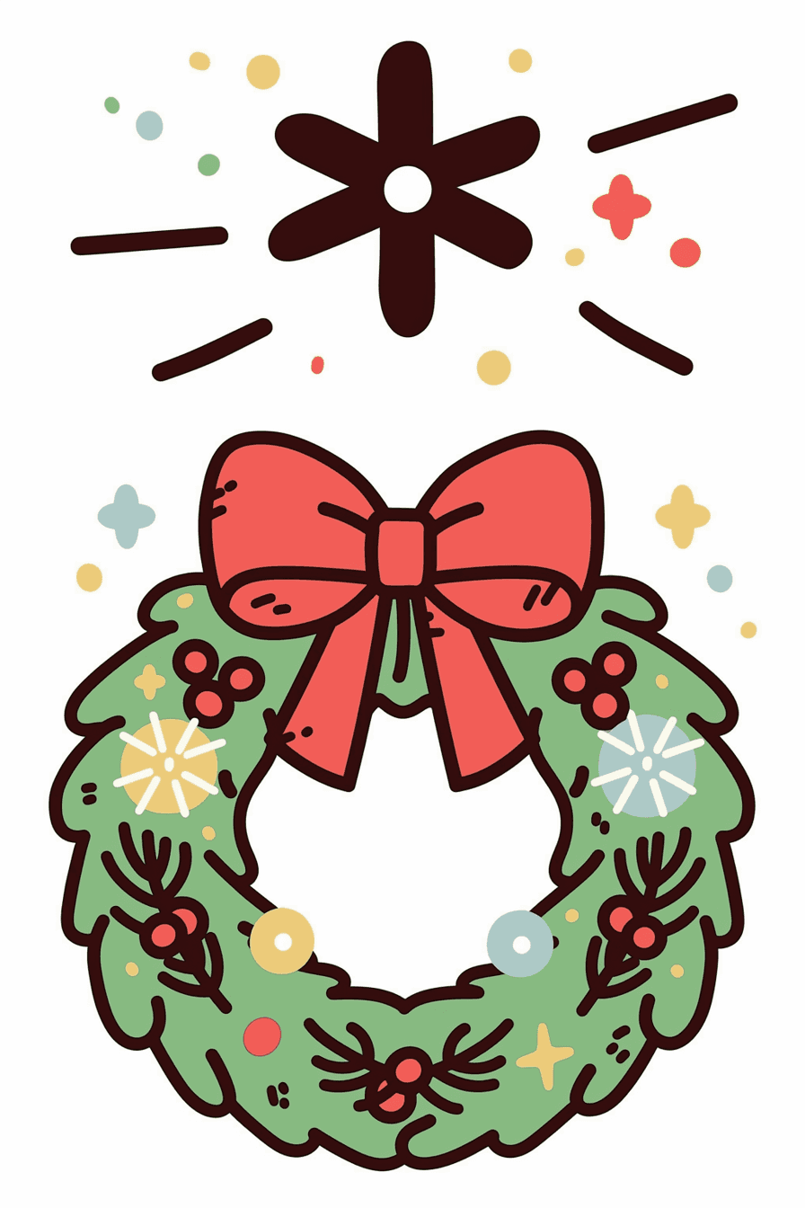 Christmas Wreath 271 original repeating artwork