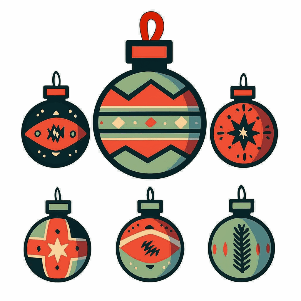 Christmas Ball Neon original repeating artwork