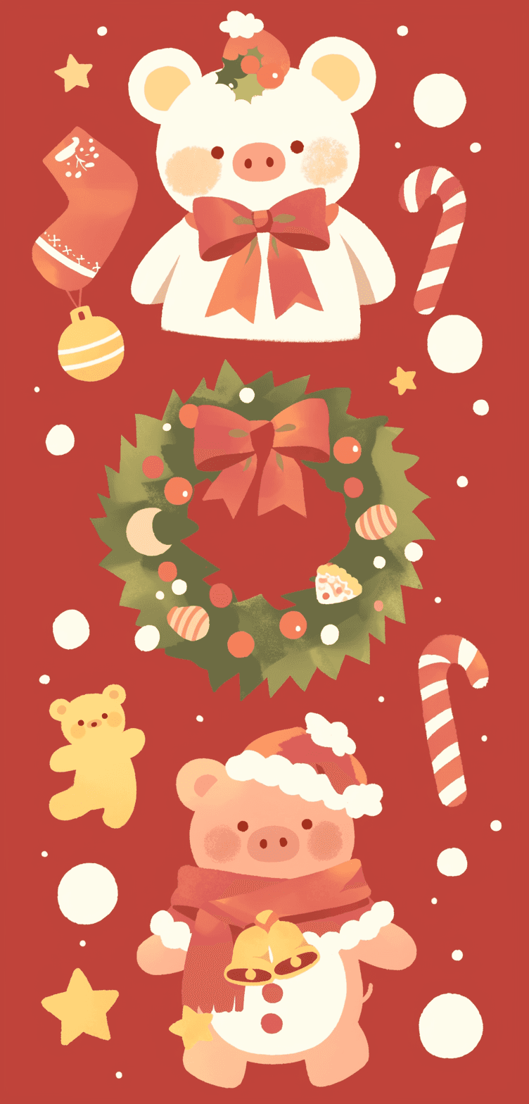 Christmas Design Shine On original repeating artwork