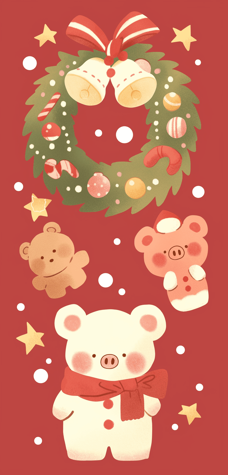 Christmas Design Ivory original repeating artwork