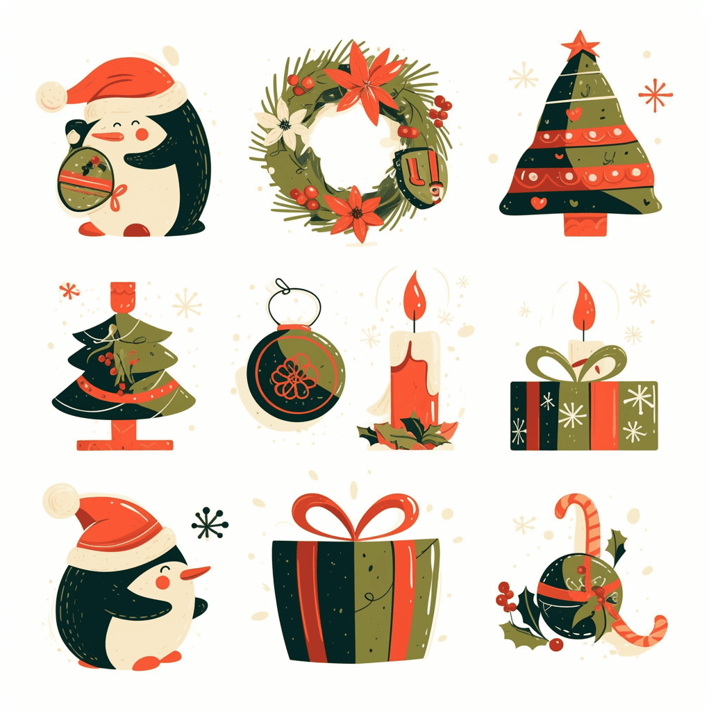 Christmas Line original repeating artwork