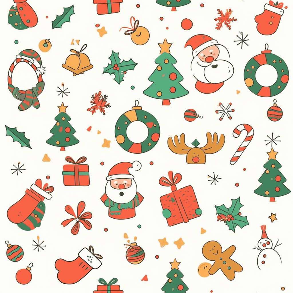 Christmas Track original repeating artwork