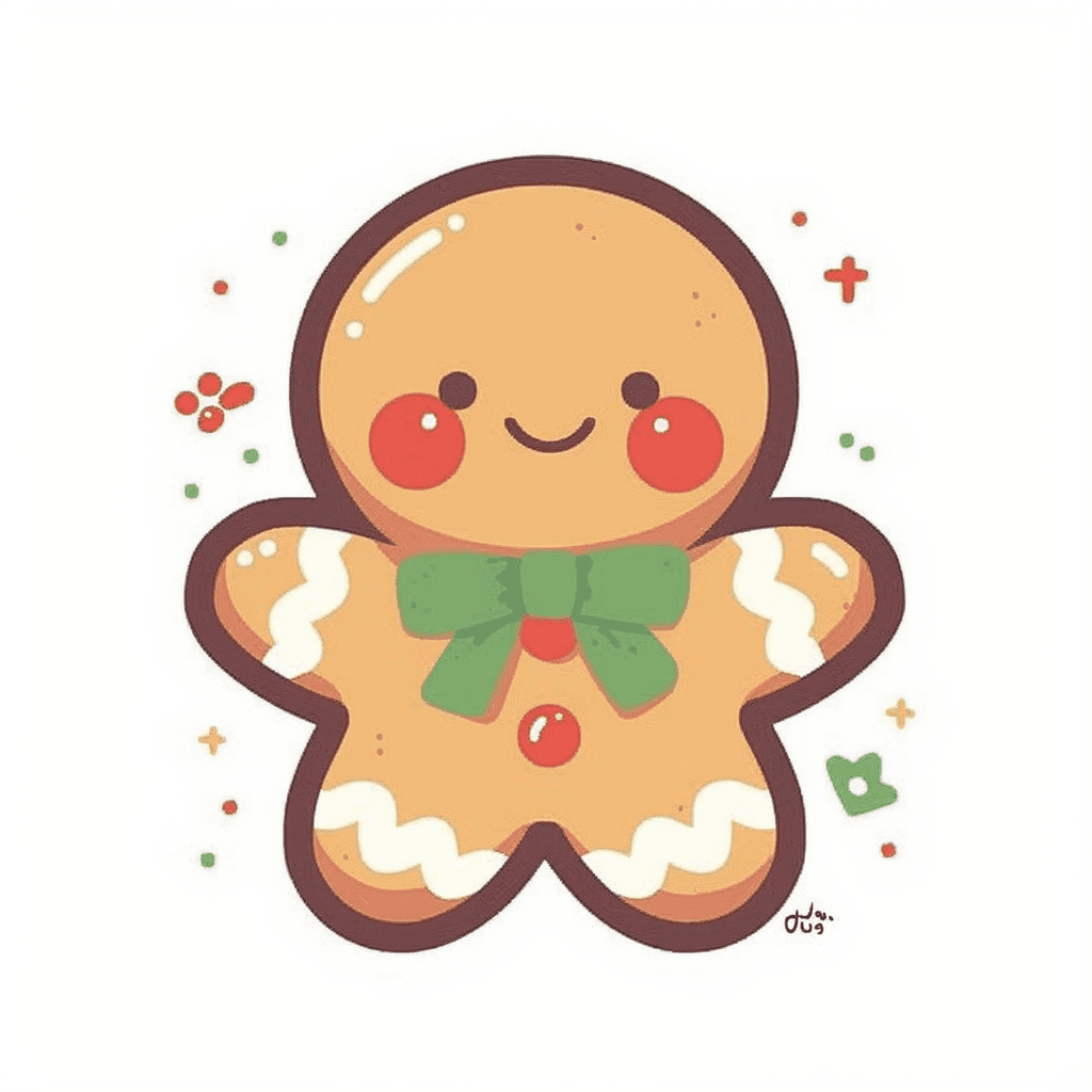 Christmas Gingerbread Bop original repeating artwork