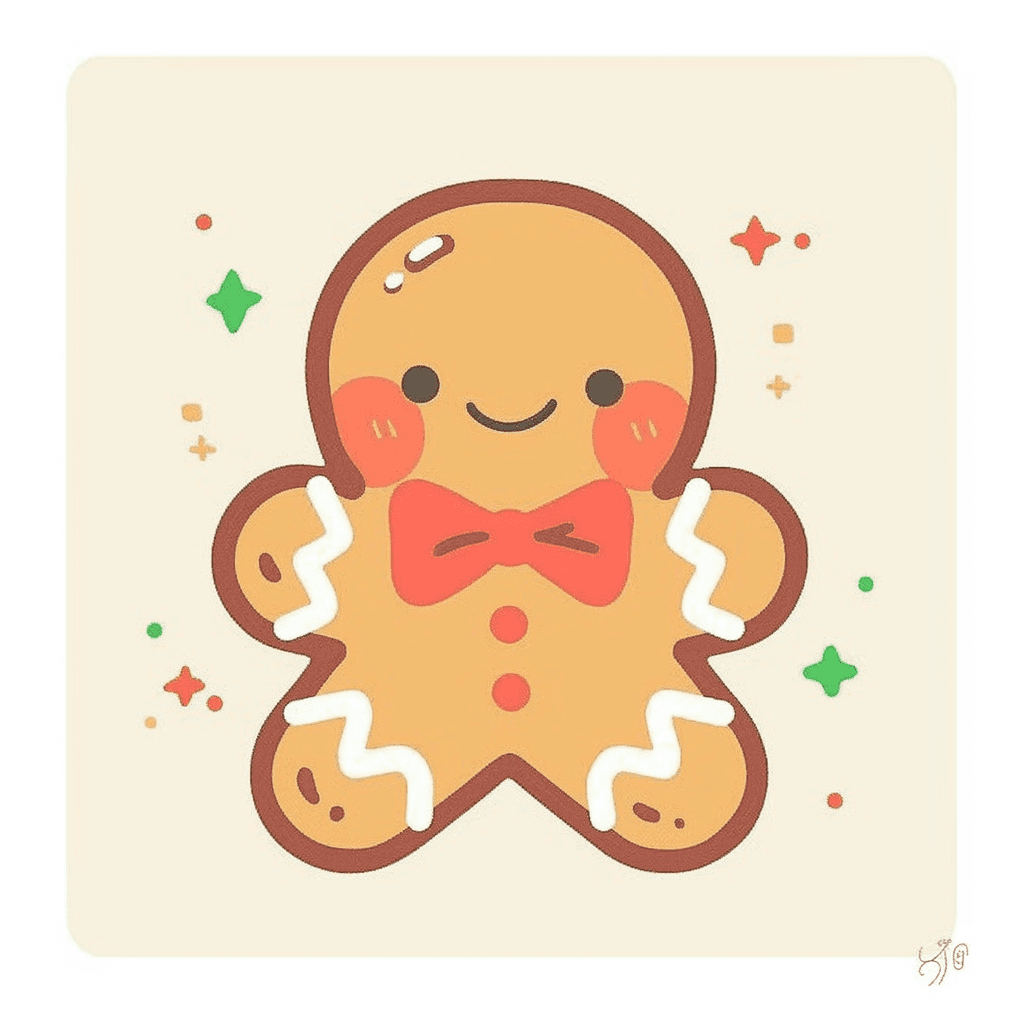 Christmas Gingerbread Rhythm original repeating artwork