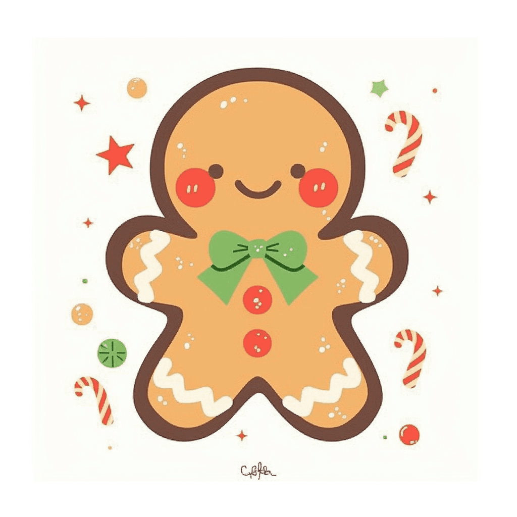 Christmas Gingerbread Collective original repeating artwork