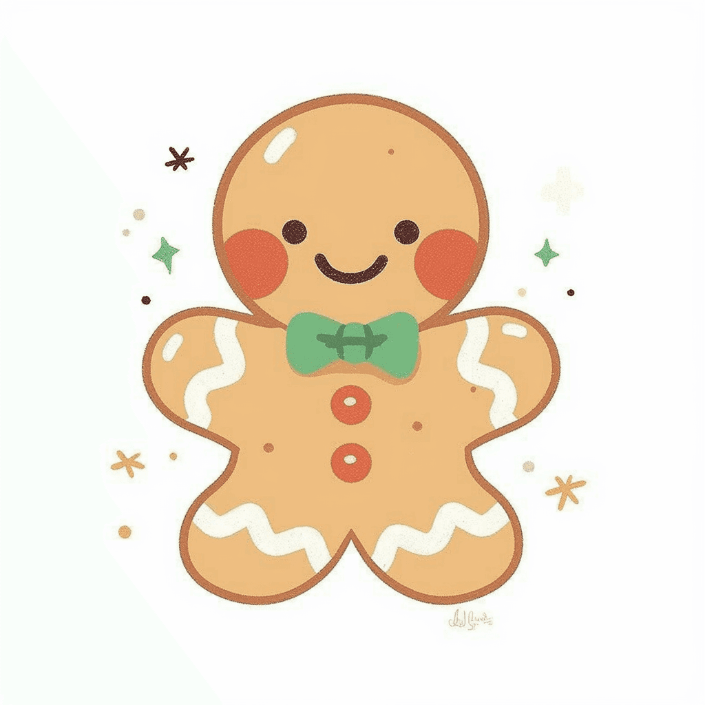 Christmas Gingerbread Parade original repeating artwork