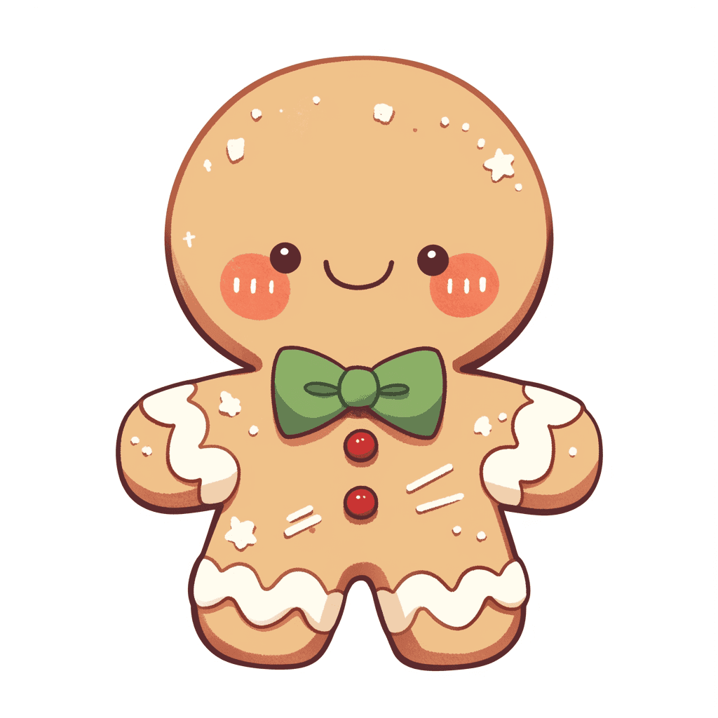 Christmas Gingerbread Gang original repeating artwork