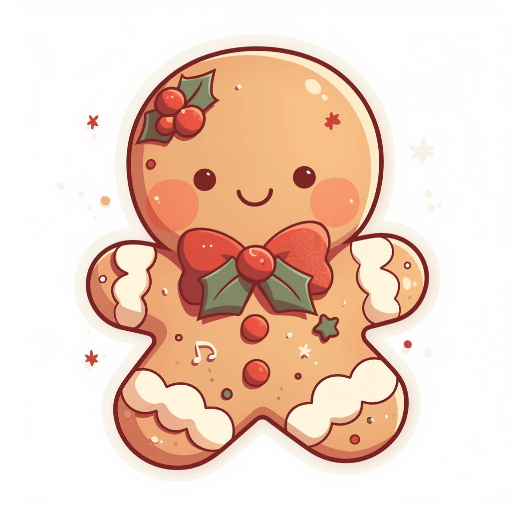 Christmas Gingerbread Picnic original repeating artwork