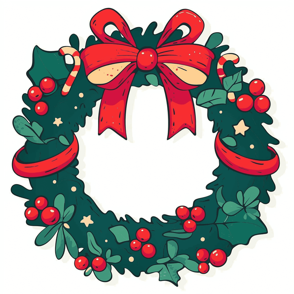 Christmas Wreath 113 original repeating artwork
