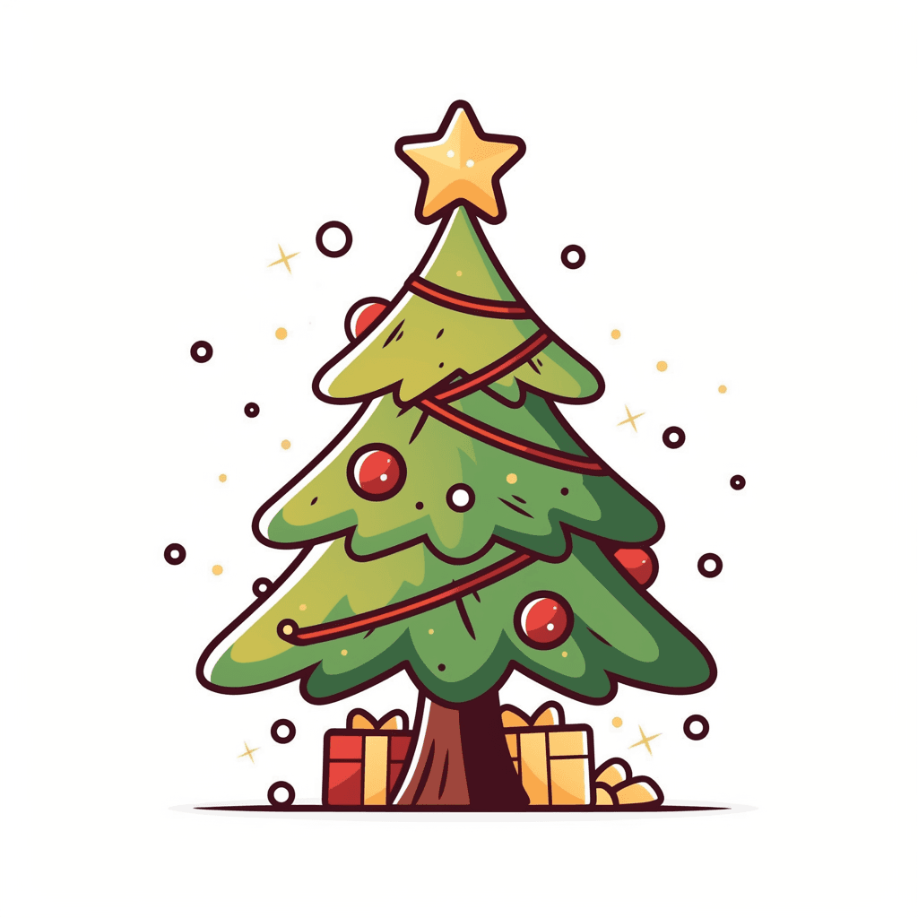 Christmas Tree 100 original repeating artwork