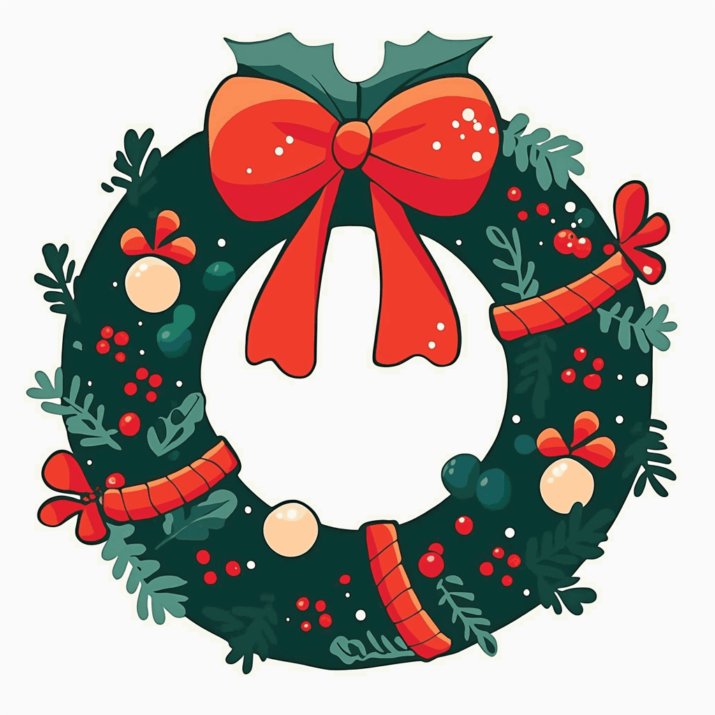 Christmas Wreath 026 original repeating artwork