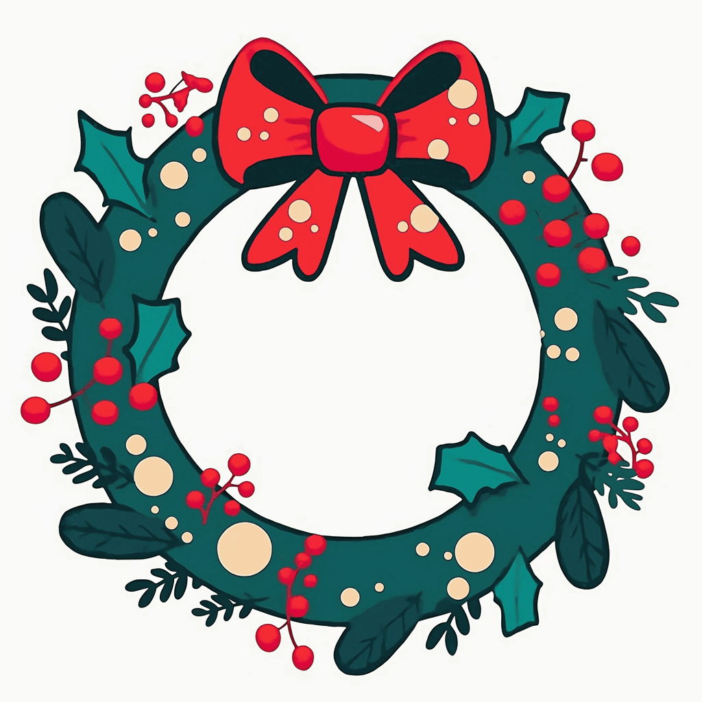 Christmas Wreath 204 original repeating artwork